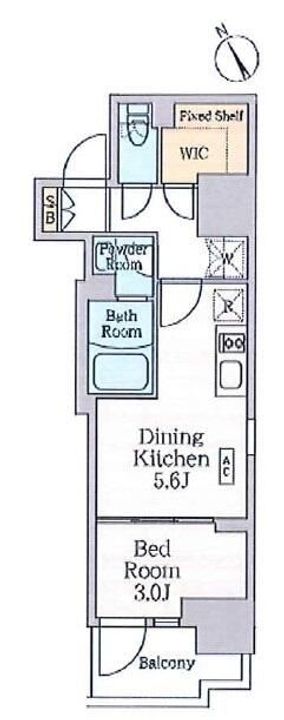 東京都江東区永代1(マンション)の賃貸物件の間取り