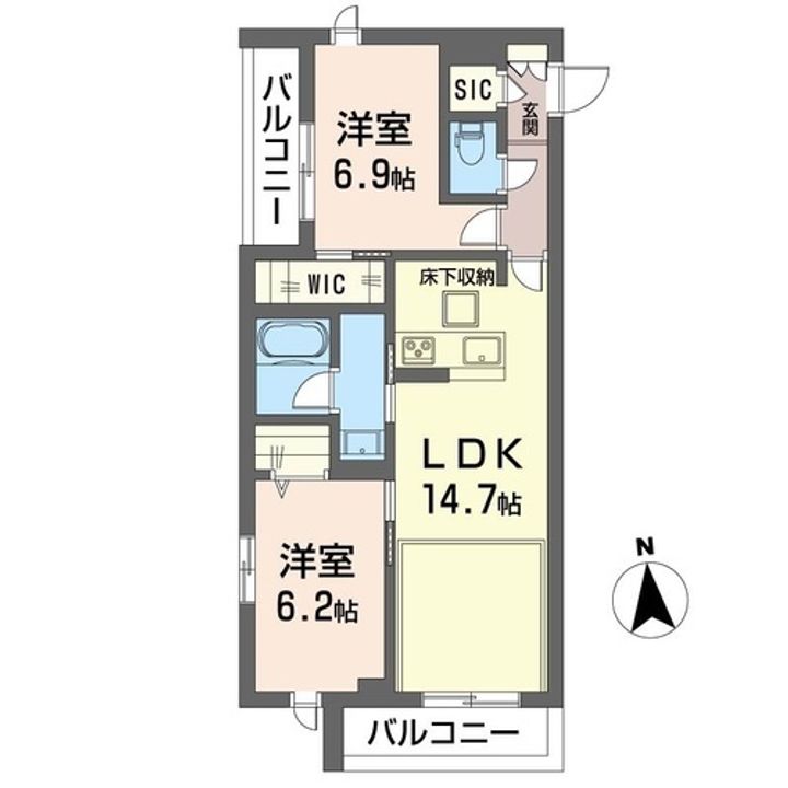 メゾン ソレイユの間取り