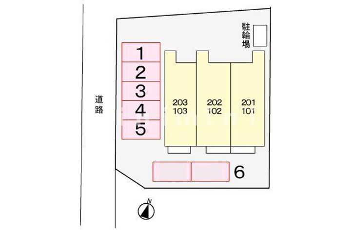 熊本県熊本市中央区水前寺6(アパート)の賃貸物件の地図