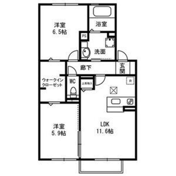 茨城県つくばみらい市紫峰ヶ丘4(アパート)の賃貸物件の間取り