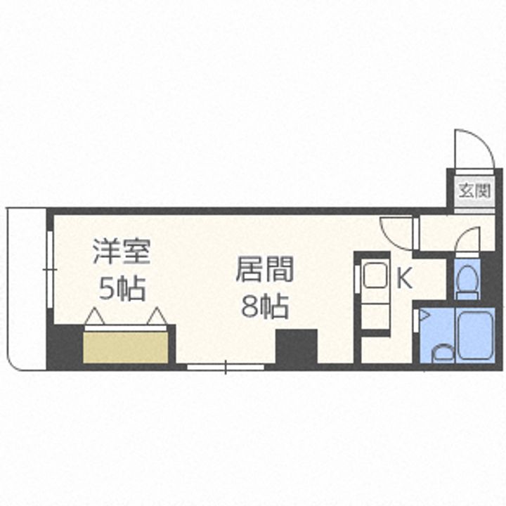 北海道札幌市豊平区月寒中央通8(マンション)の賃貸物件の間取り