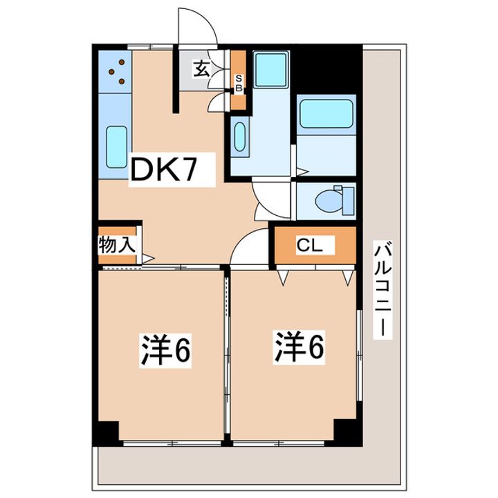 福島県郡山市芳賀2(マンション)の賃貸物件の間取り