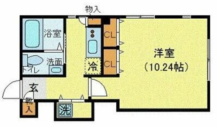 東京都港区赤坂8(マンション)の賃貸物件の間取り