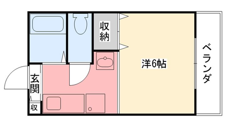 兵庫県西宮市上鳴尾町(マンション)の賃貸物件の間取り