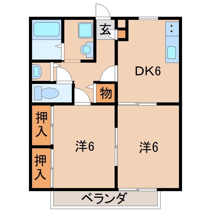 パセオ・エスペランサAの間取り