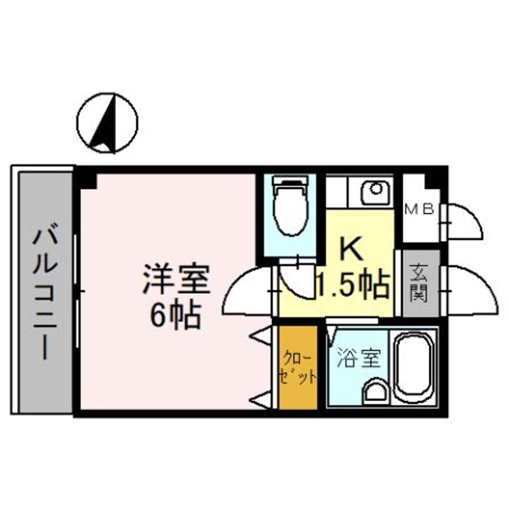 大阪府堺市北区百舌鳥赤畑町4(マンション)の賃貸物件の間取り
