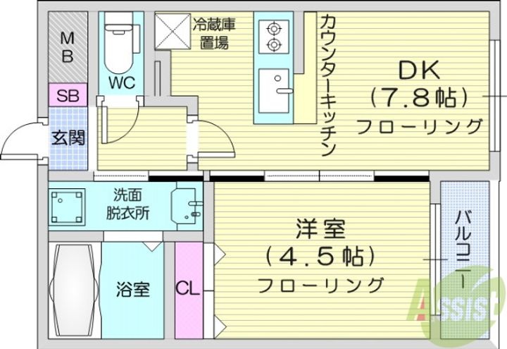 Residensia KIRAKUの間取り