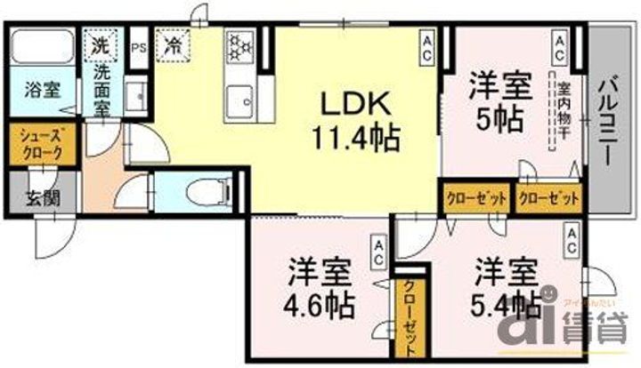 東京都中野区白鷺3(アパート)の賃貸物件の間取り