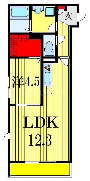 千葉県船橋市本町6(マンション)の賃貸物件の間取り