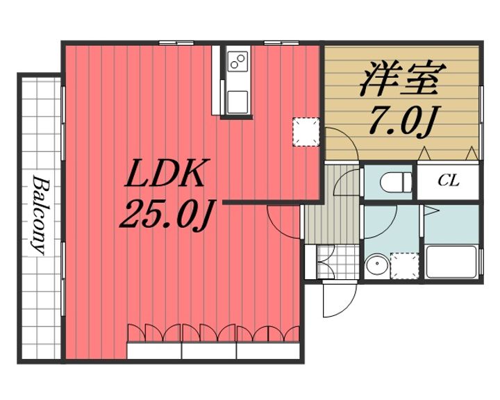 千葉県千葉市若葉区東寺山町(アパート)の賃貸物件の間取り