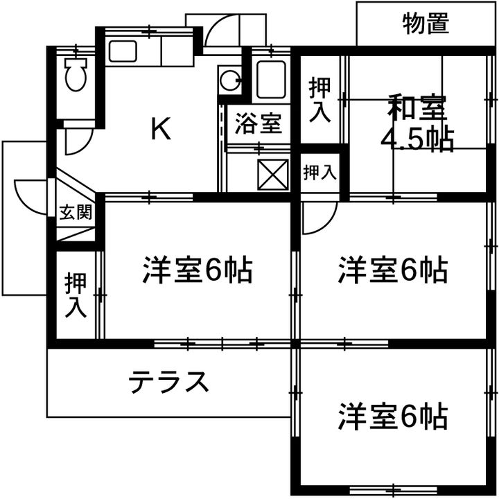 群馬県高崎市上豊岡町(一戸建)の賃貸物件の間取り