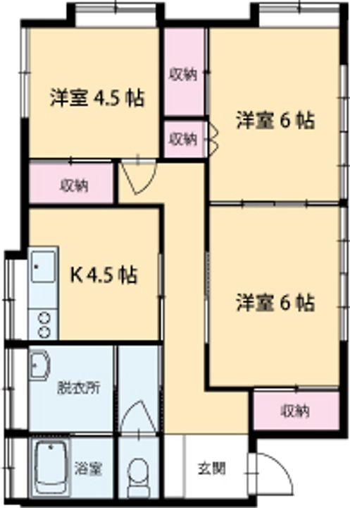 岩手県一関市萩荘字本町(一戸建)の賃貸物件の間取り