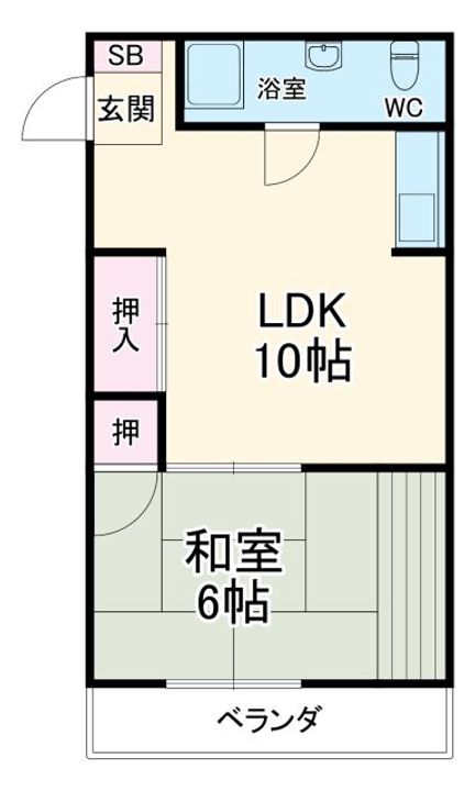 若葉ハイツの間取り