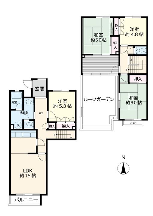 入船西エステートの間取り