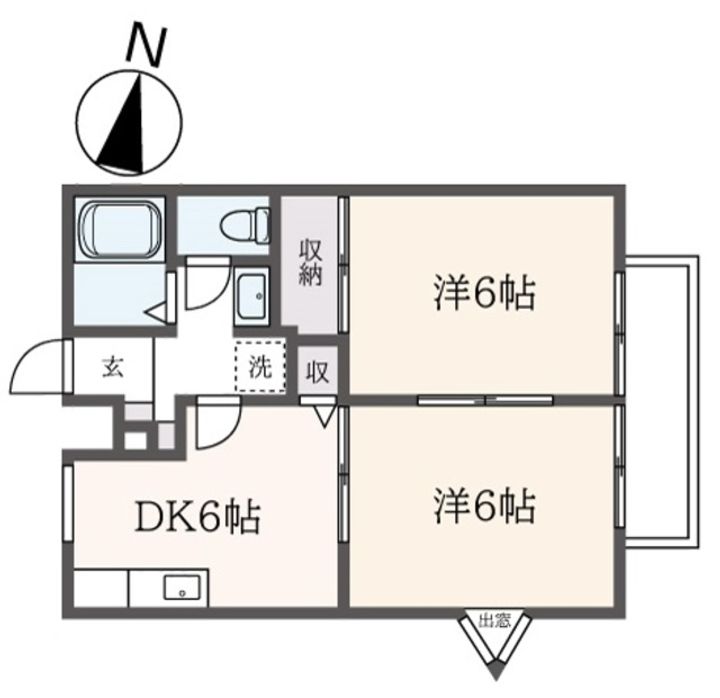 シャルマン向ヶ丘B棟の間取り