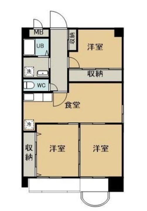 岡山県倉敷市松島(マンション)の賃貸物件の間取り