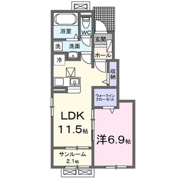 プラウド四屋 Iの間取り