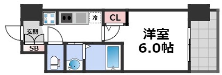 エステムコート大阪WESTIIの間取り