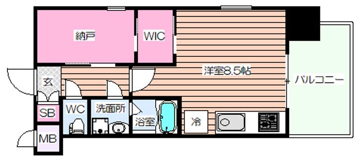 レジディア新大阪の間取り
