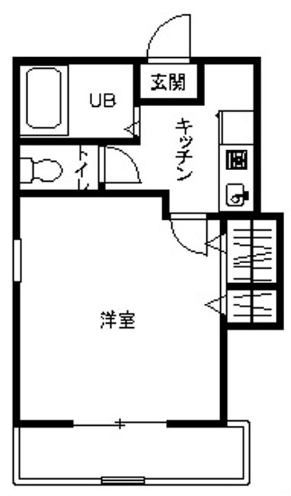 神奈川県平塚市夕陽ケ丘(アパート)の賃貸物件の間取り