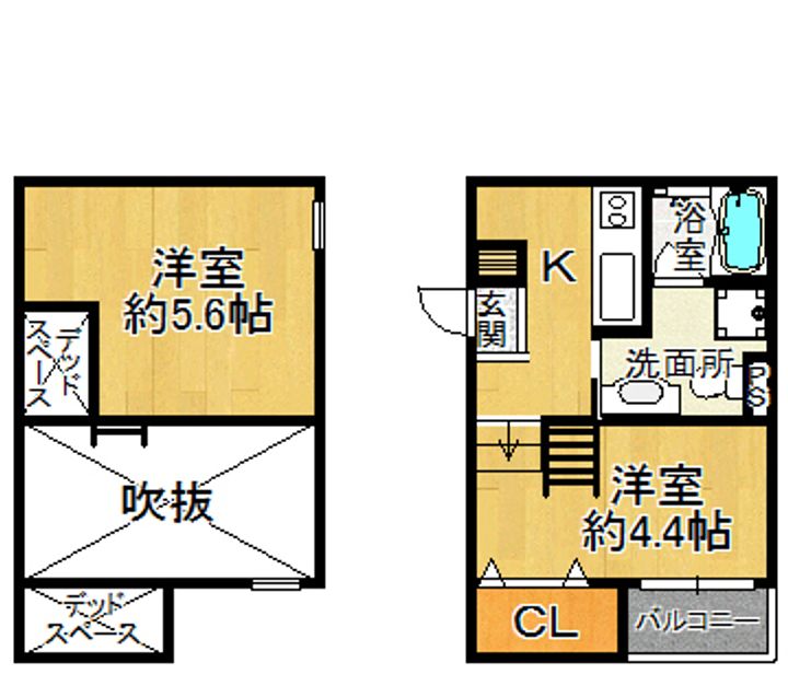 兵庫県尼崎市大物町1(アパート)の賃貸物件の間取り