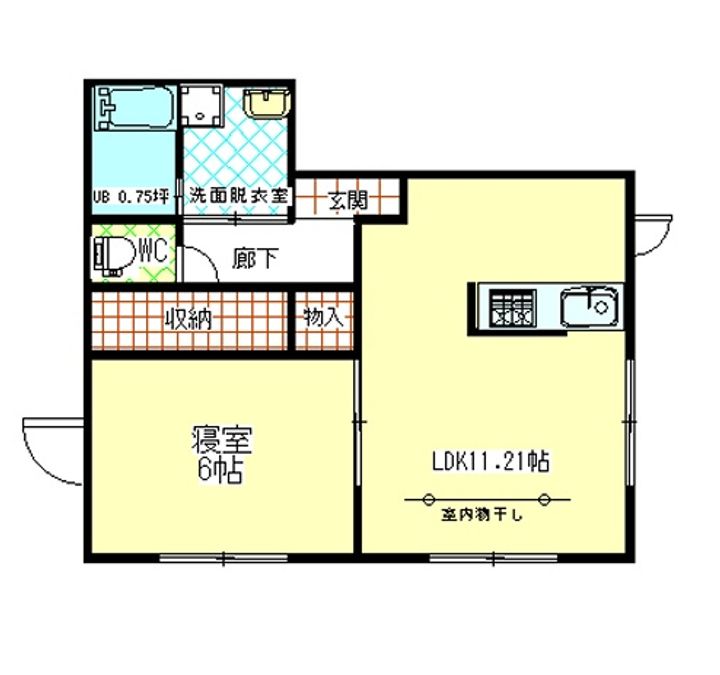 コーポボヌールKの間取り