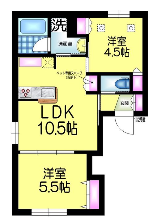 東京都練馬区石神井町7(マンション)の賃貸物件の間取り