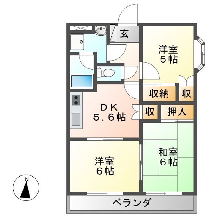 メゾンドルーチェの間取り