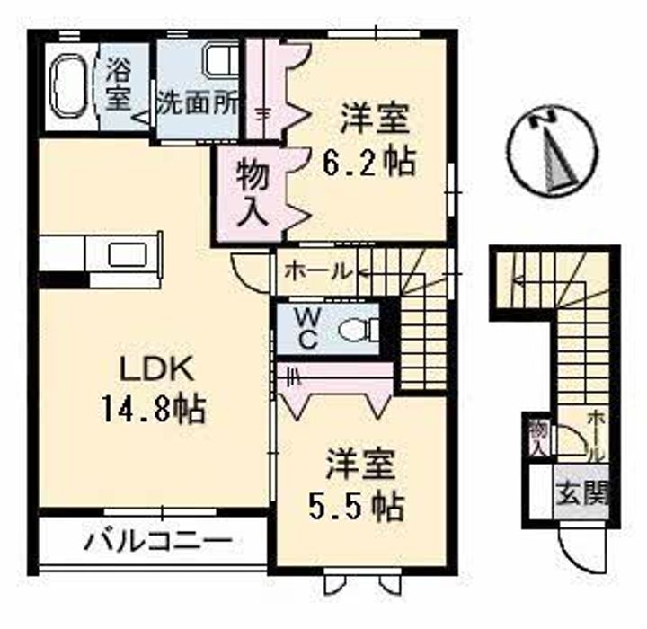 サニーコート A棟の間取り