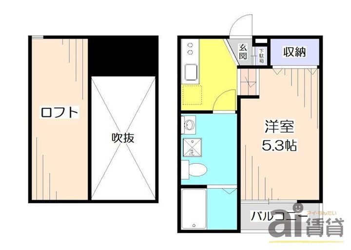 埼玉県所沢市宮本町1(アパート)の賃貸物件の間取り