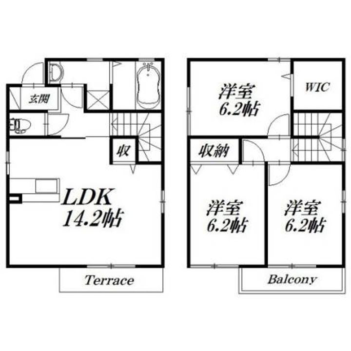 静岡県浜松市中央区初生町(一戸建)の賃貸物件の間取り