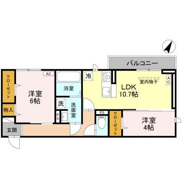 新潟県新潟市中央区幸西2(アパート)の賃貸物件の間取り