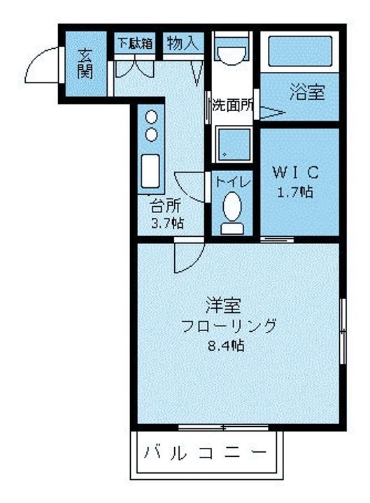 神奈川県川崎市中原区下沼部(マンション)の賃貸物件の間取り