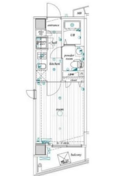 東京都江東区亀戸4(マンション)の賃貸物件の間取り