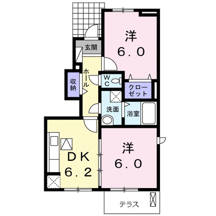 ワンプラム・Kの間取り