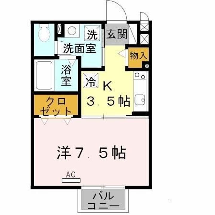 大阪府泉佐野市市場西1(アパート)の賃貸物件の間取り