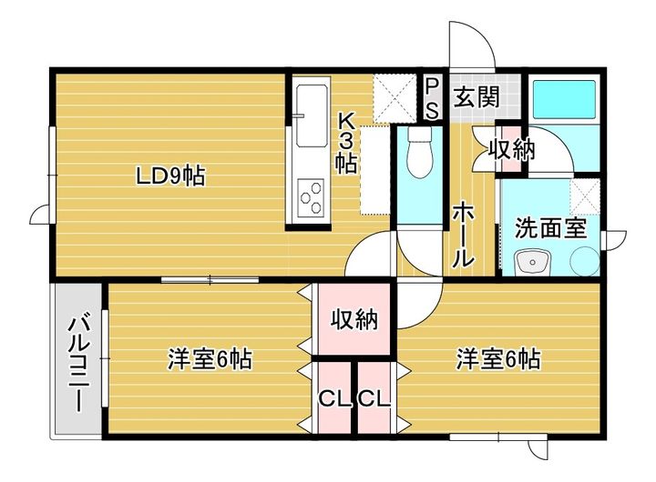 リバティ中央の間取り