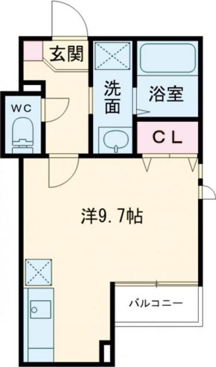 広島県広島市西区都町の賃貸アパートの間取り