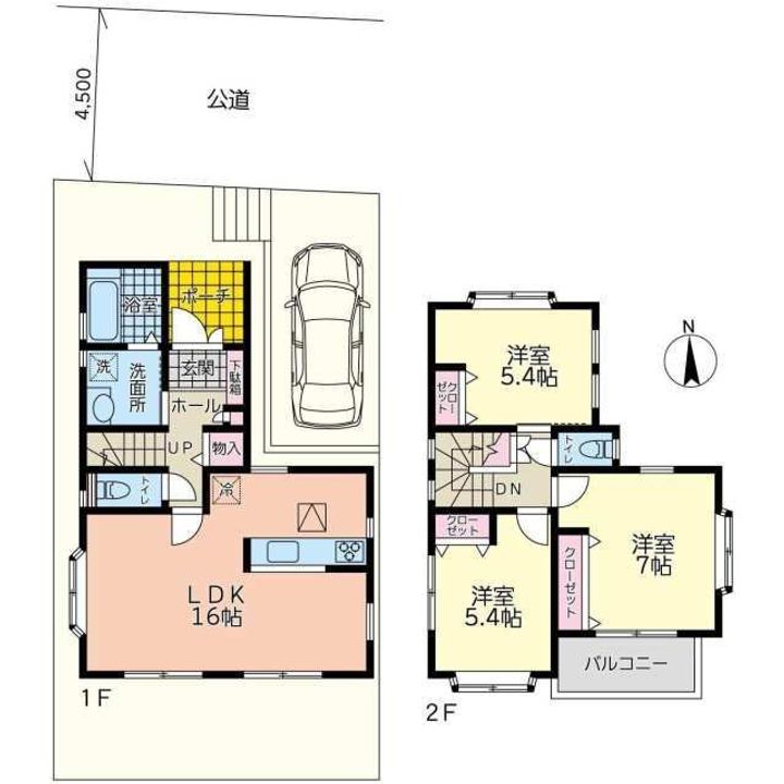 神奈川県横浜市旭区本宿町(一戸建)の賃貸物件の間取り