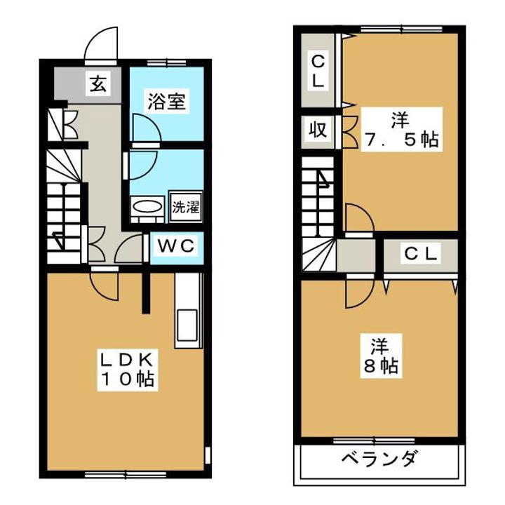 神奈川県横浜市港北区綱島西5(一戸建)の賃貸物件の間取り