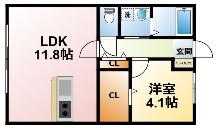 千葉県長生郡一宮町一宮(アパート)の賃貸物件の間取り