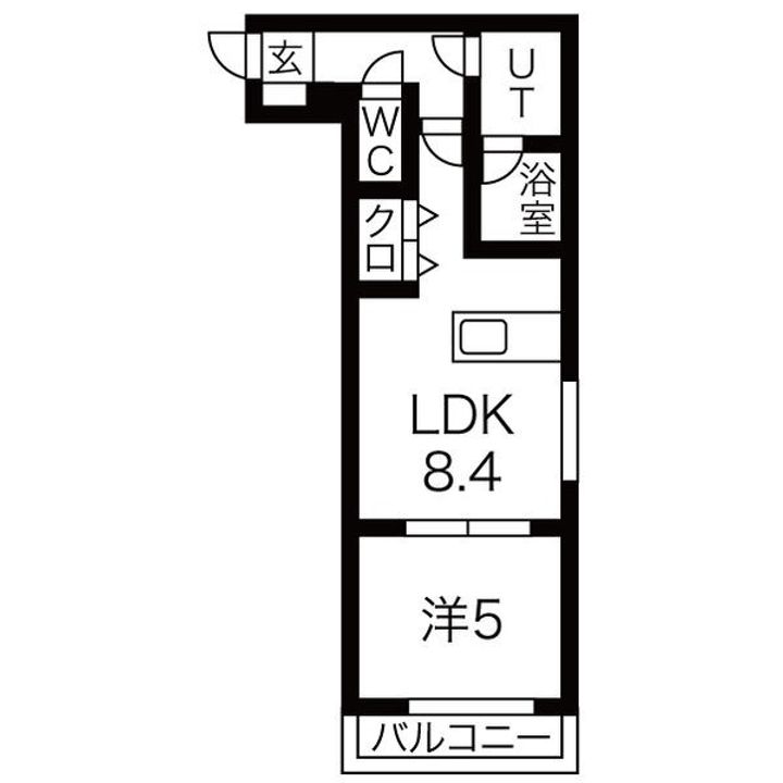 愛知県名古屋市西区稲生町字杁先(アパート)の賃貸物件の間取り