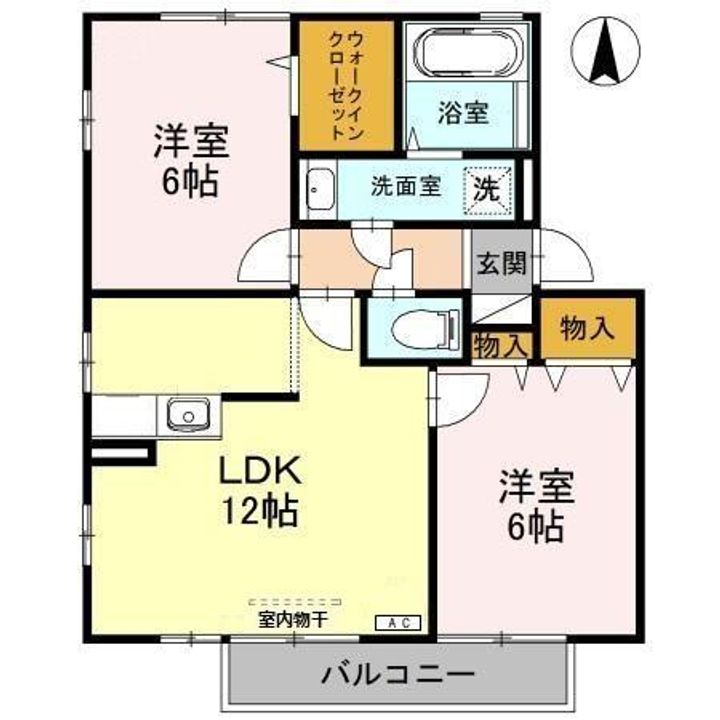 カームヒルズBの間取り