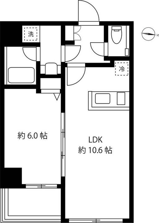 東京都港区西麻布4(マンション)の賃貸物件の間取り