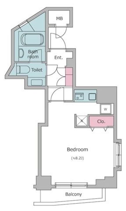 東京都渋谷区東3(マンション)の賃貸物件の間取り