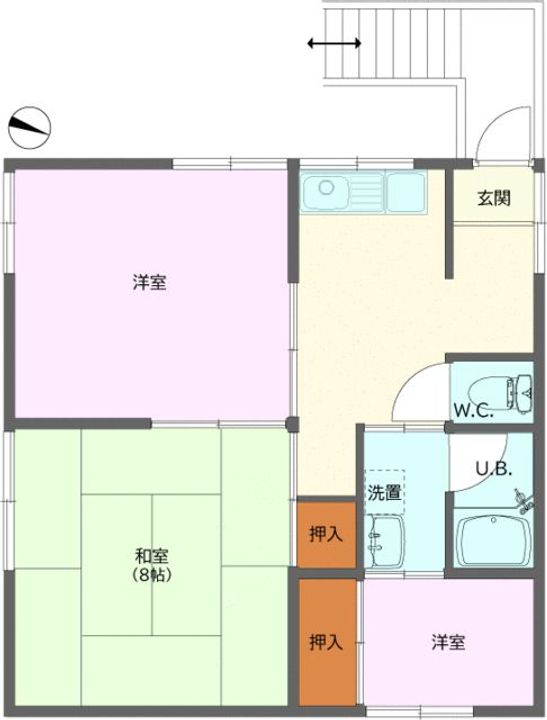 下丸子4丁目アパートの間取り