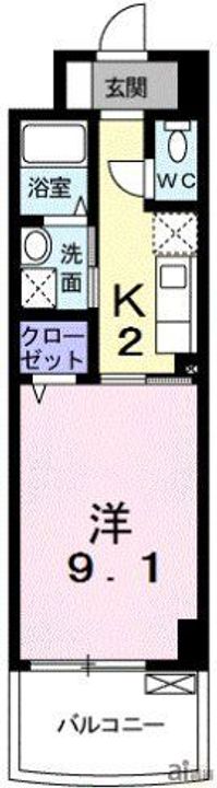 東京都練馬区平和台1(マンション)の賃貸物件の間取り