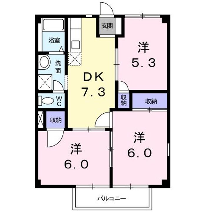 茨城県日立市本宮町1(アパート)の賃貸物件の間取り