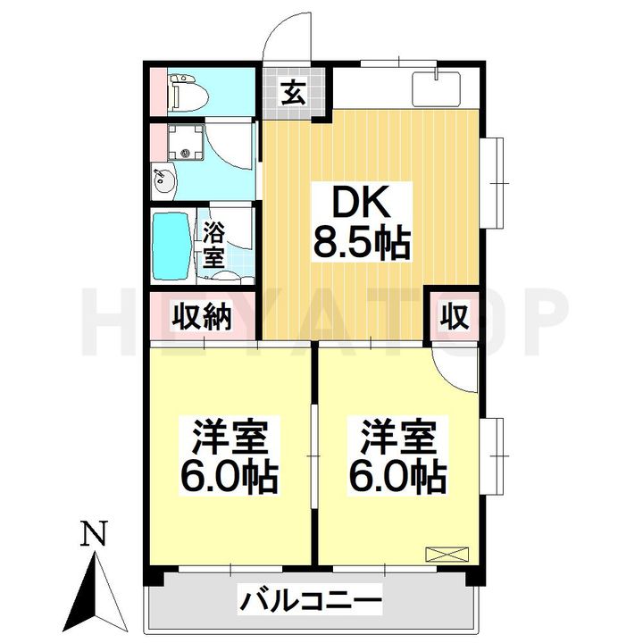 愛知県名古屋市南区鶴里町1(マンション)の賃貸物件の間取り