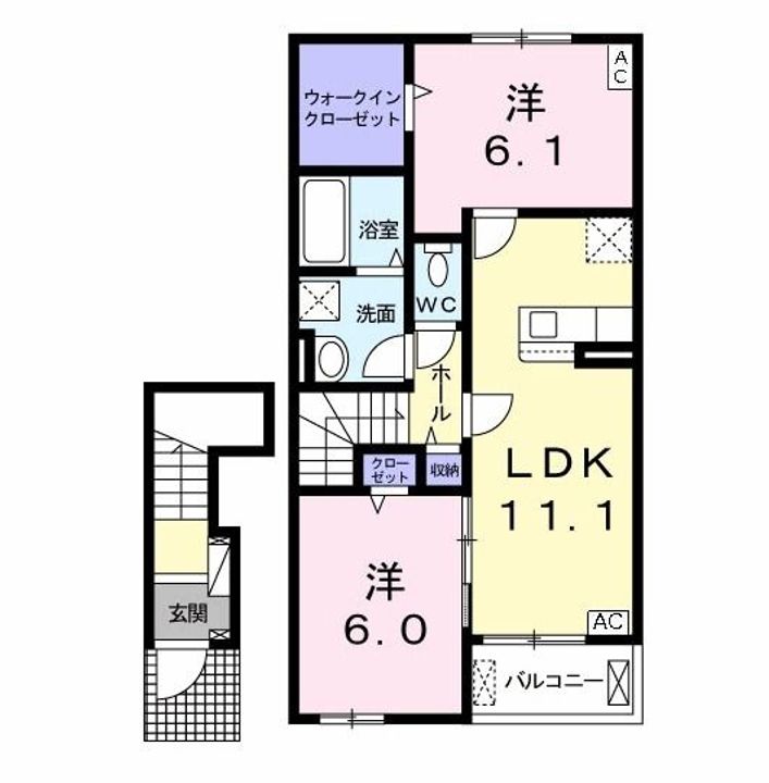 メゾン アルカンシェルIIの間取り